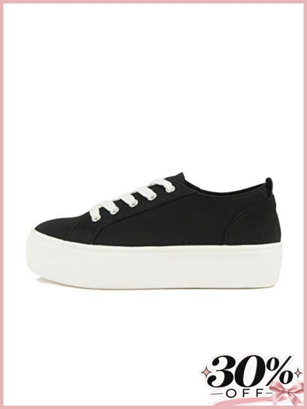 Platform Fashion Sneakers with Padded Sock Lace-Up Comfort Sneakers